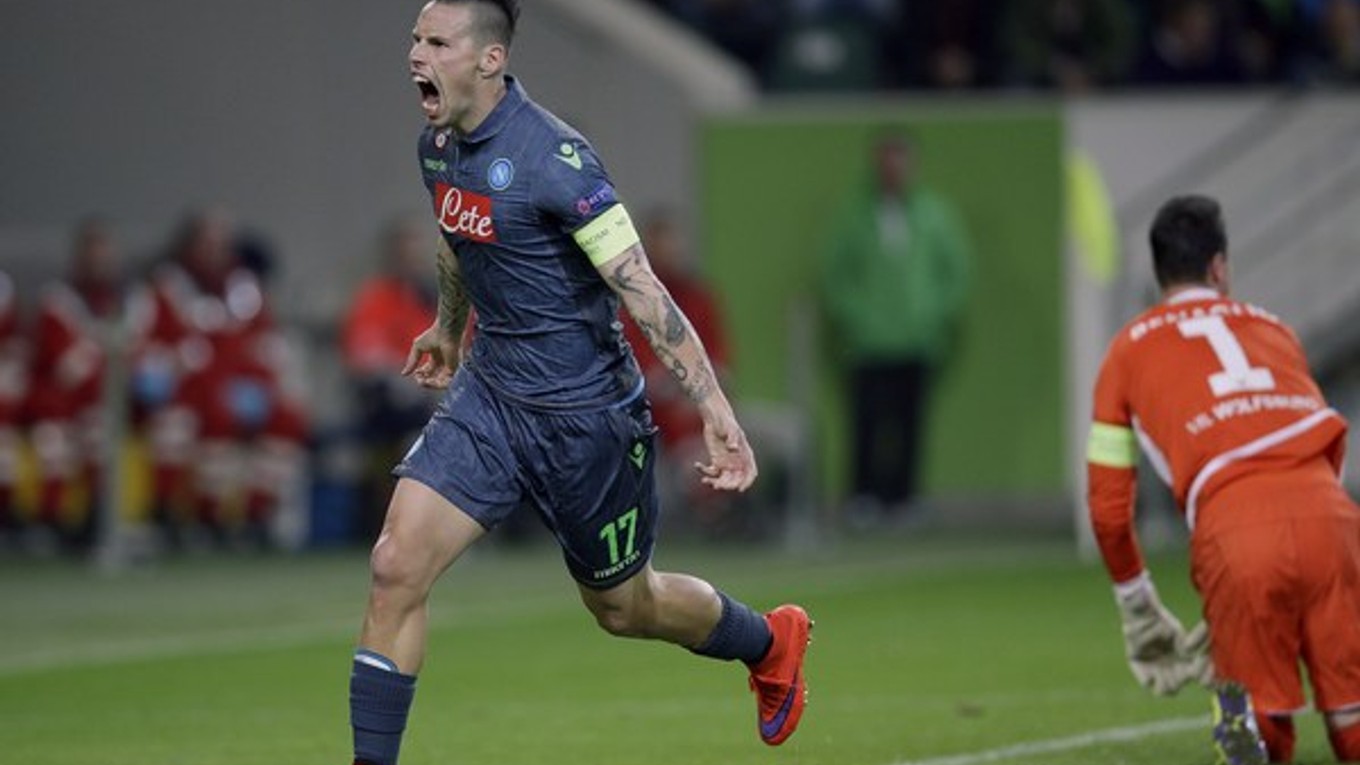 Marek Hamšík strelil Wolfsburgu dva góly, v odvete ho však zrejme tréner nechá odpočívať.