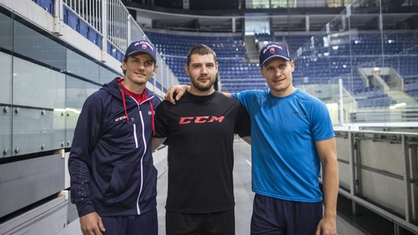 Prvé tri posily z NHL (zľava) Tomáš Kopecký, Andrej Meszároš a Richard Pánik.