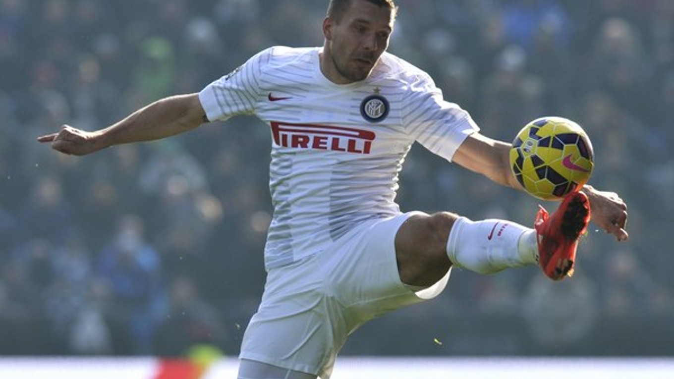 Hráč Inter Miláno Lukas Podolski.