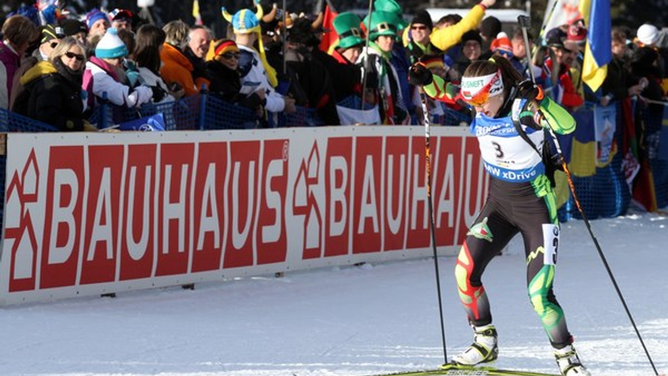 Šprint v Anterselve vyhrala Bieloruska Darja Domračevová.