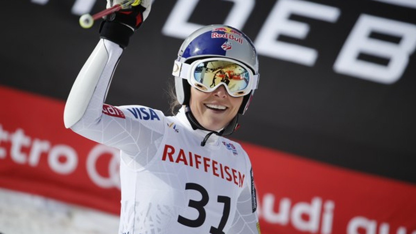 Lindsey Vonnová sa aj napriek neúspechu v cieli obrovského slalomu usmievala.