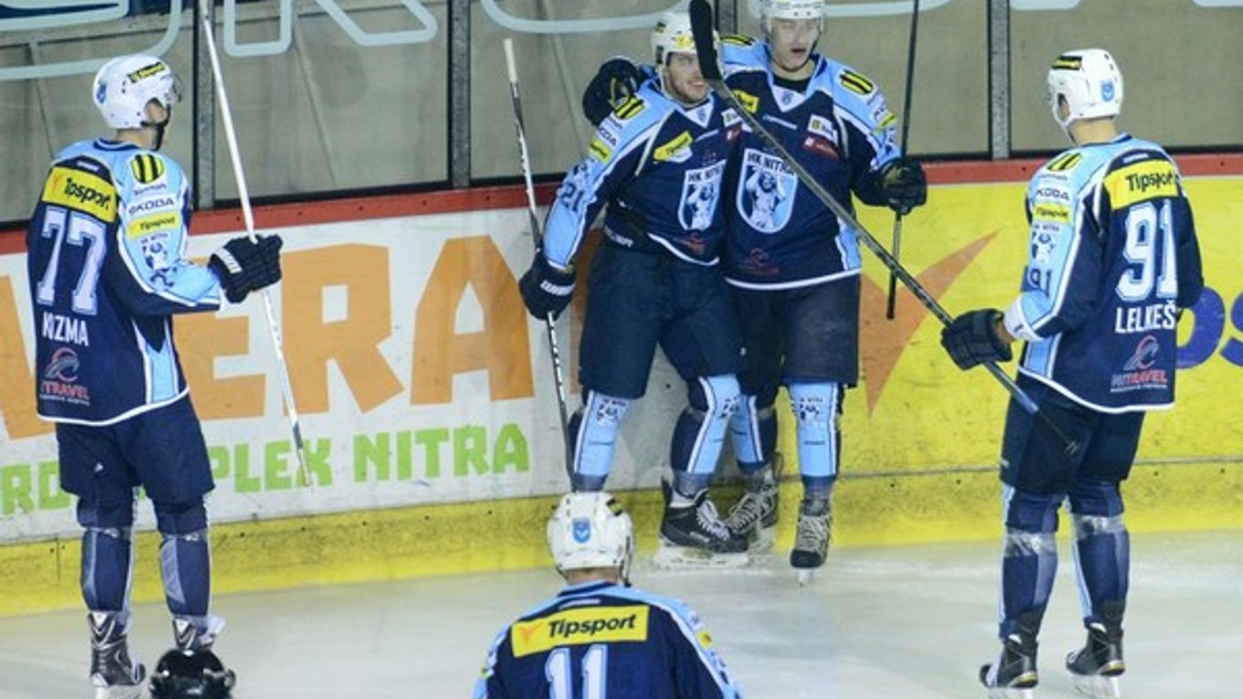Radosť nitrianskych hokejistov.