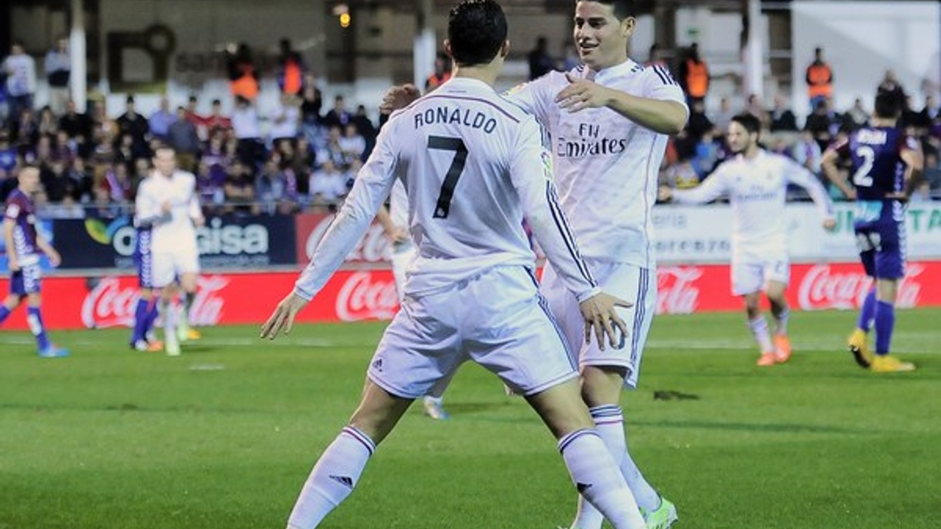 Cristiano Ronaldo a James Rodriguez.