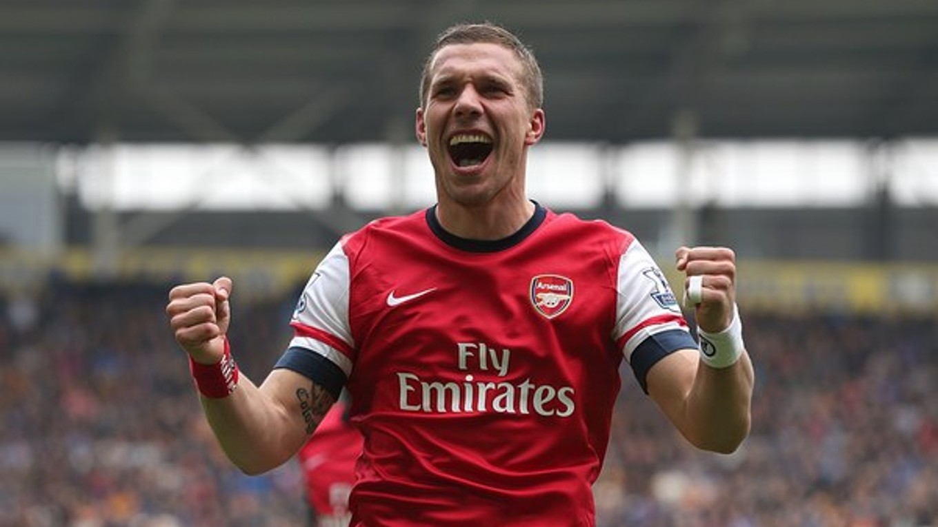 Lukas Podolski z Arsenalu.