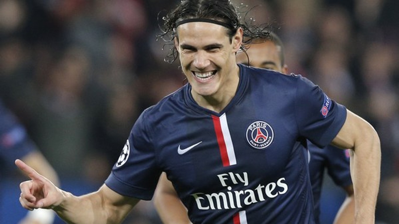 Edinson Cavani z Paríža SG.