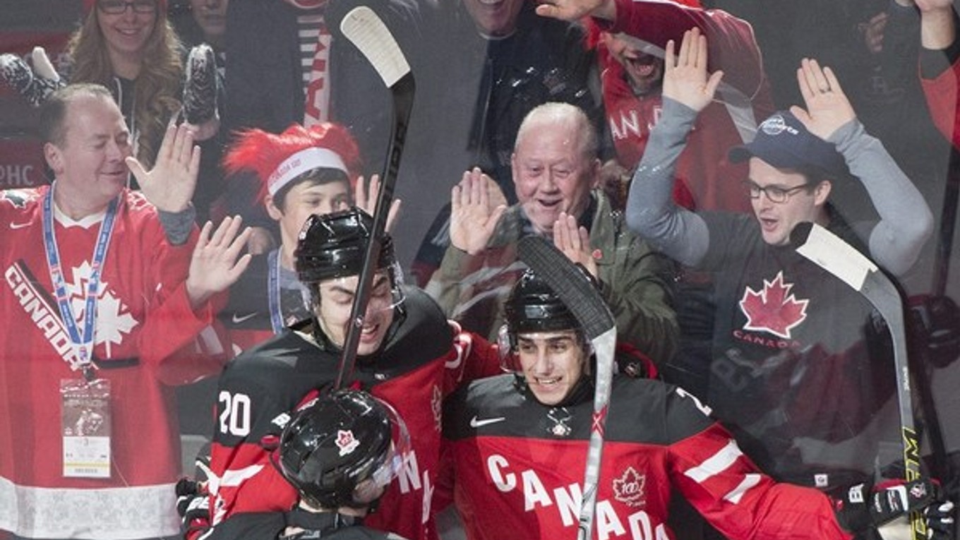 Radosť kanadských hokejistov.