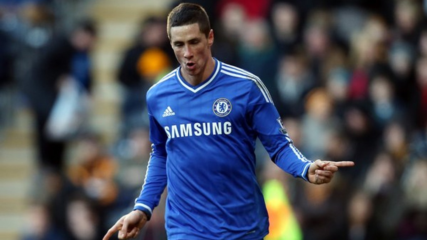 Fernando Torres ešte v drese Chelsea v januári 2014.