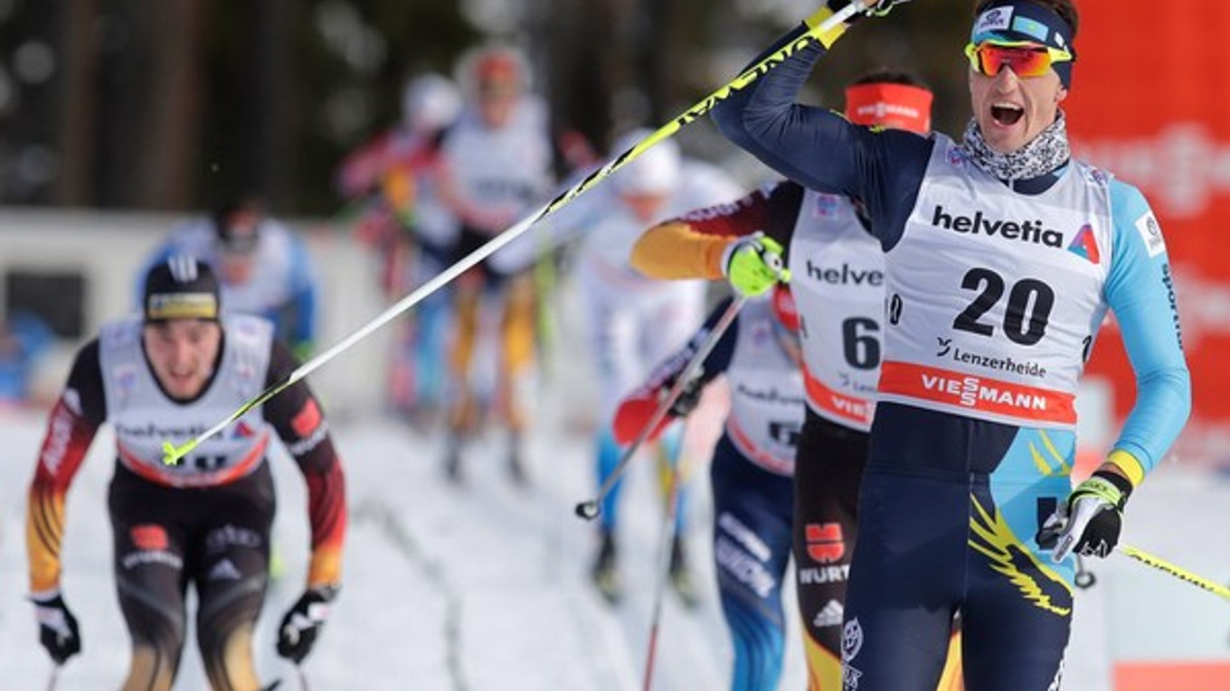 Poltoranin sa teší po víťazstve v pretekoch v Lenzerheide.