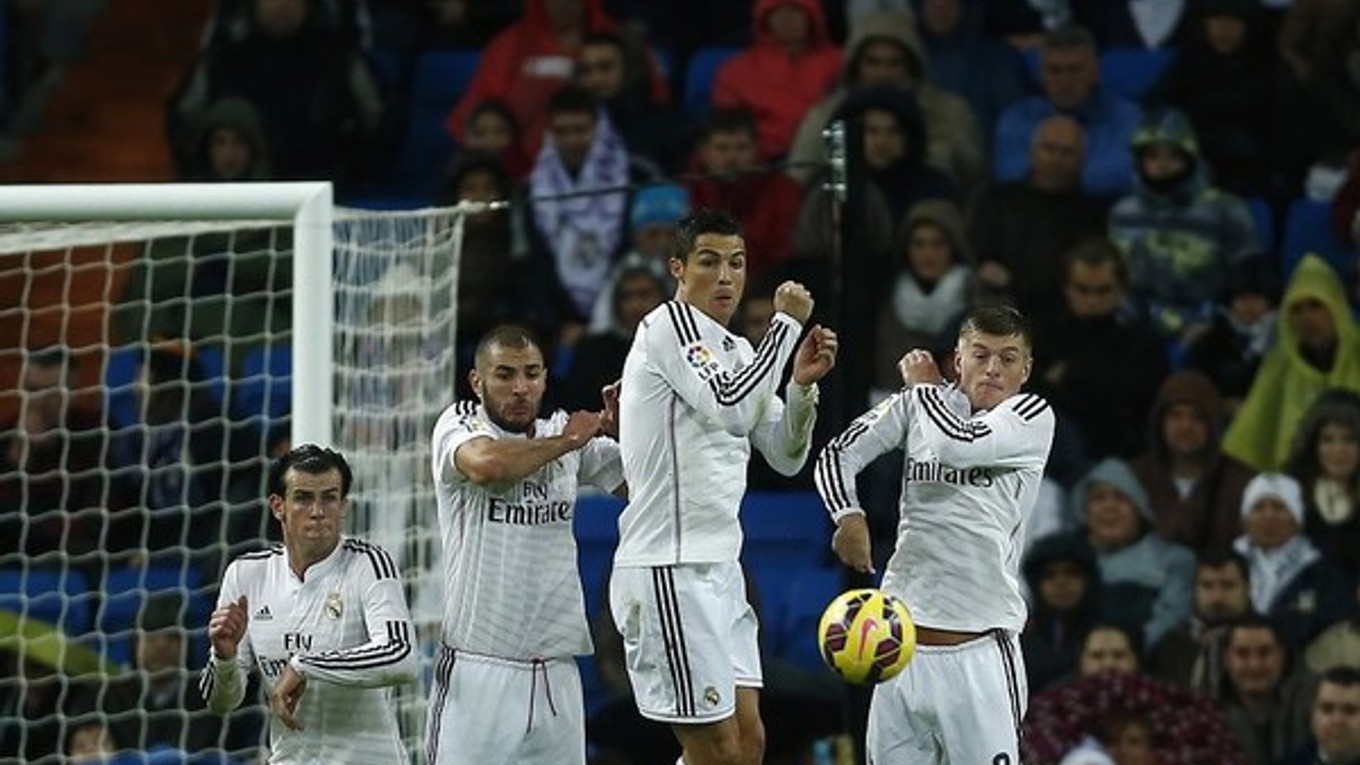 Múr Realu Madrid v zložení (zľava): Bale, Benzema, Ronaldo a Kroos.