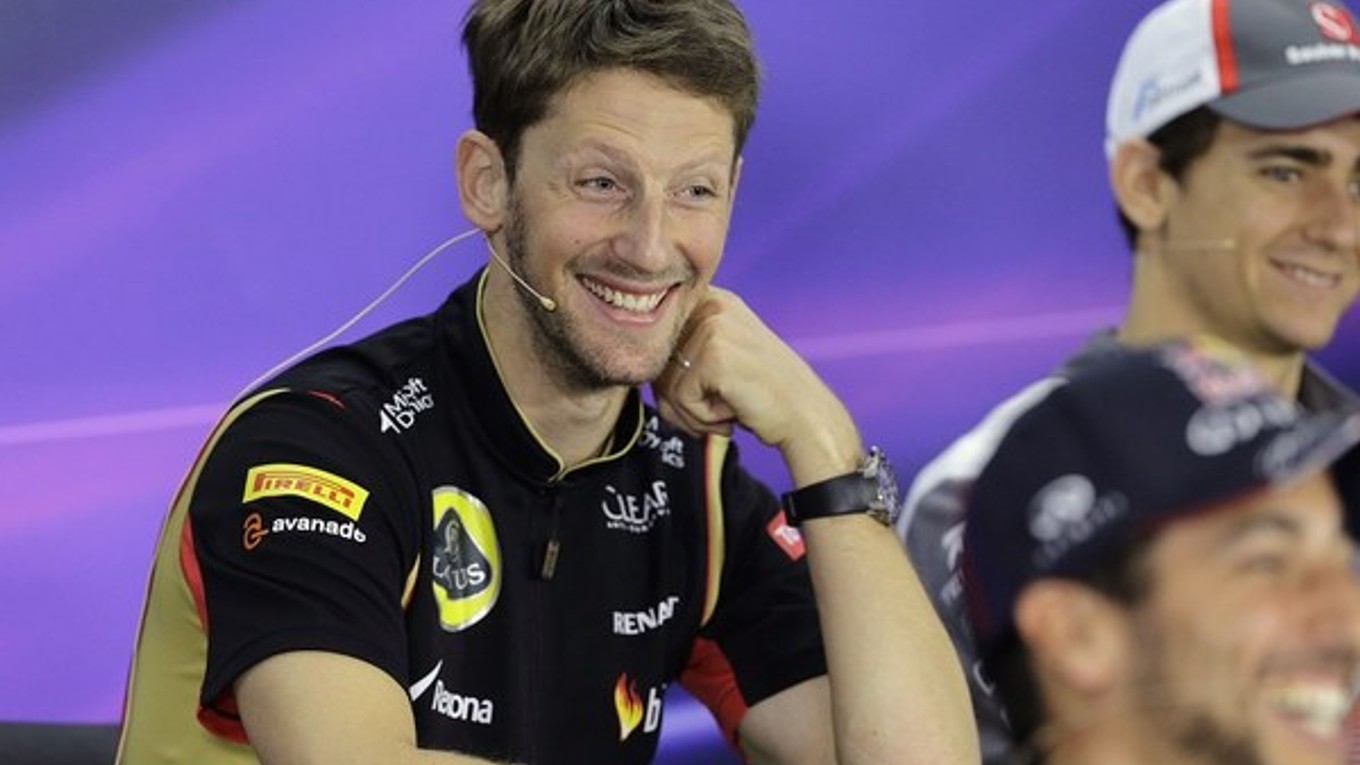 Romain Grosjean na tlačovke.