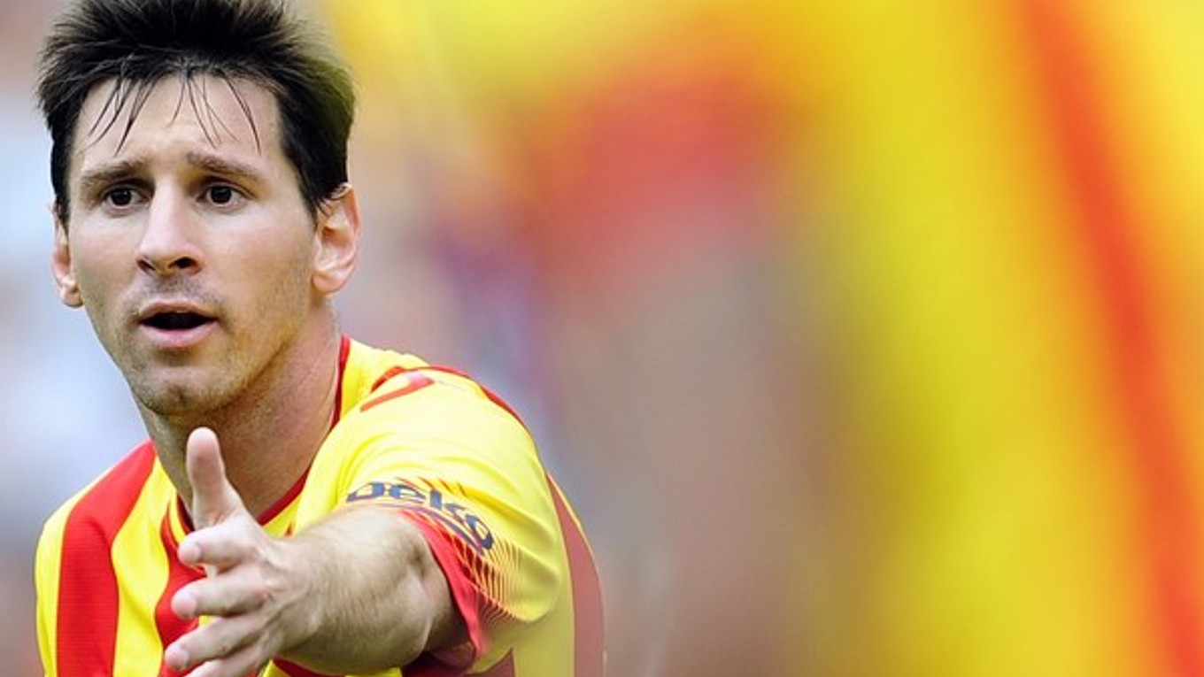 Lionel Messi v barcelonskom drese.