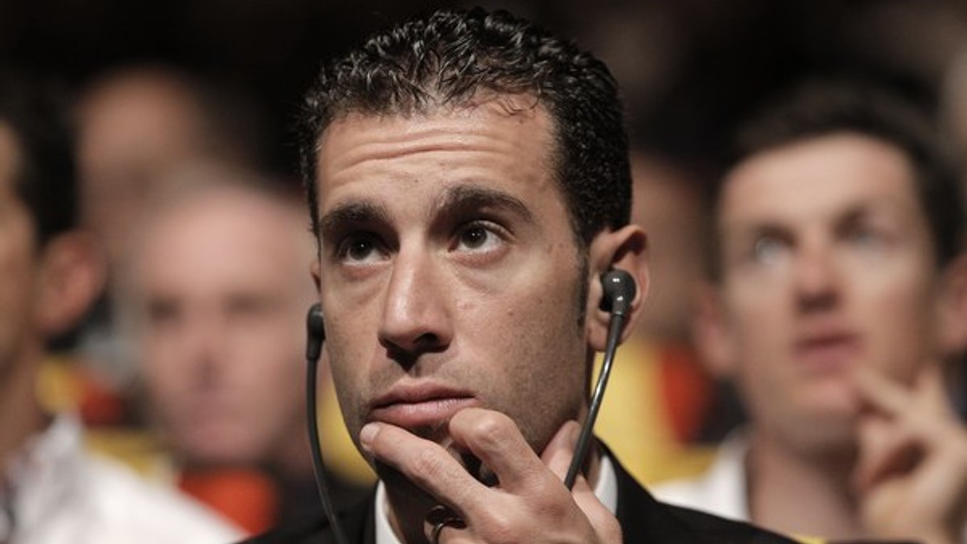 Vincenzo Nibali na predstavení trate budúceho ročníka Tour de France, kde bude obhajovať prvenstvo.