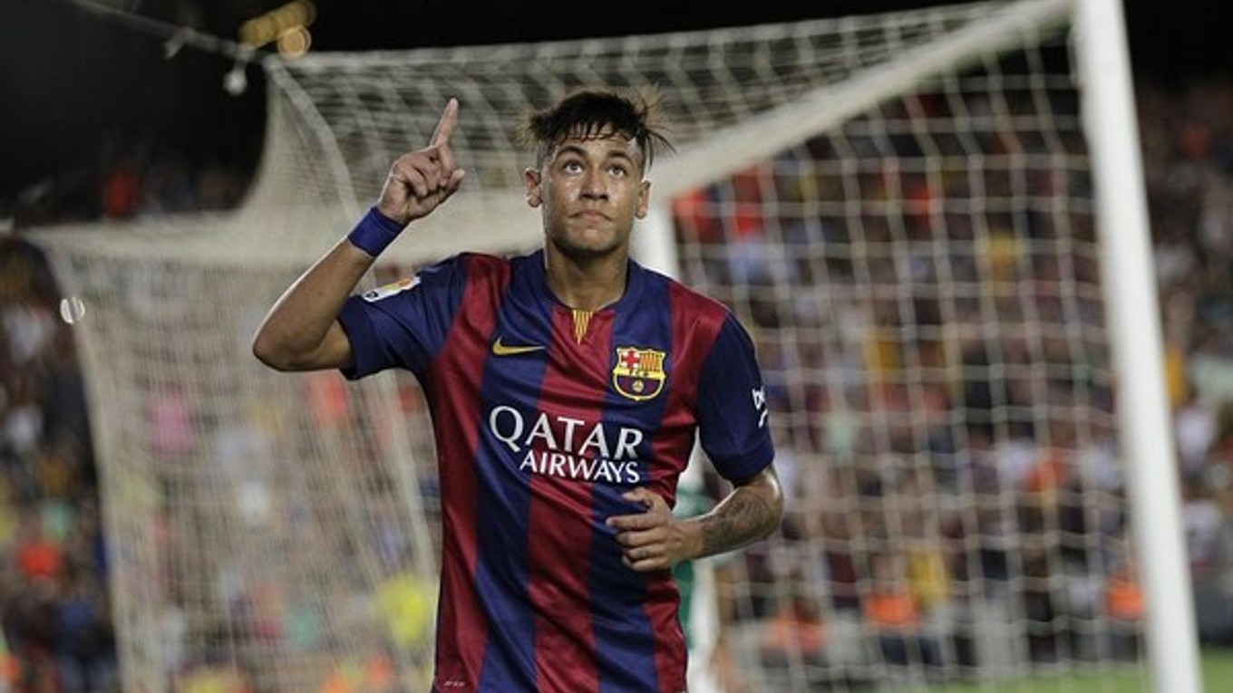 Neymar v drese FC Barcelona.