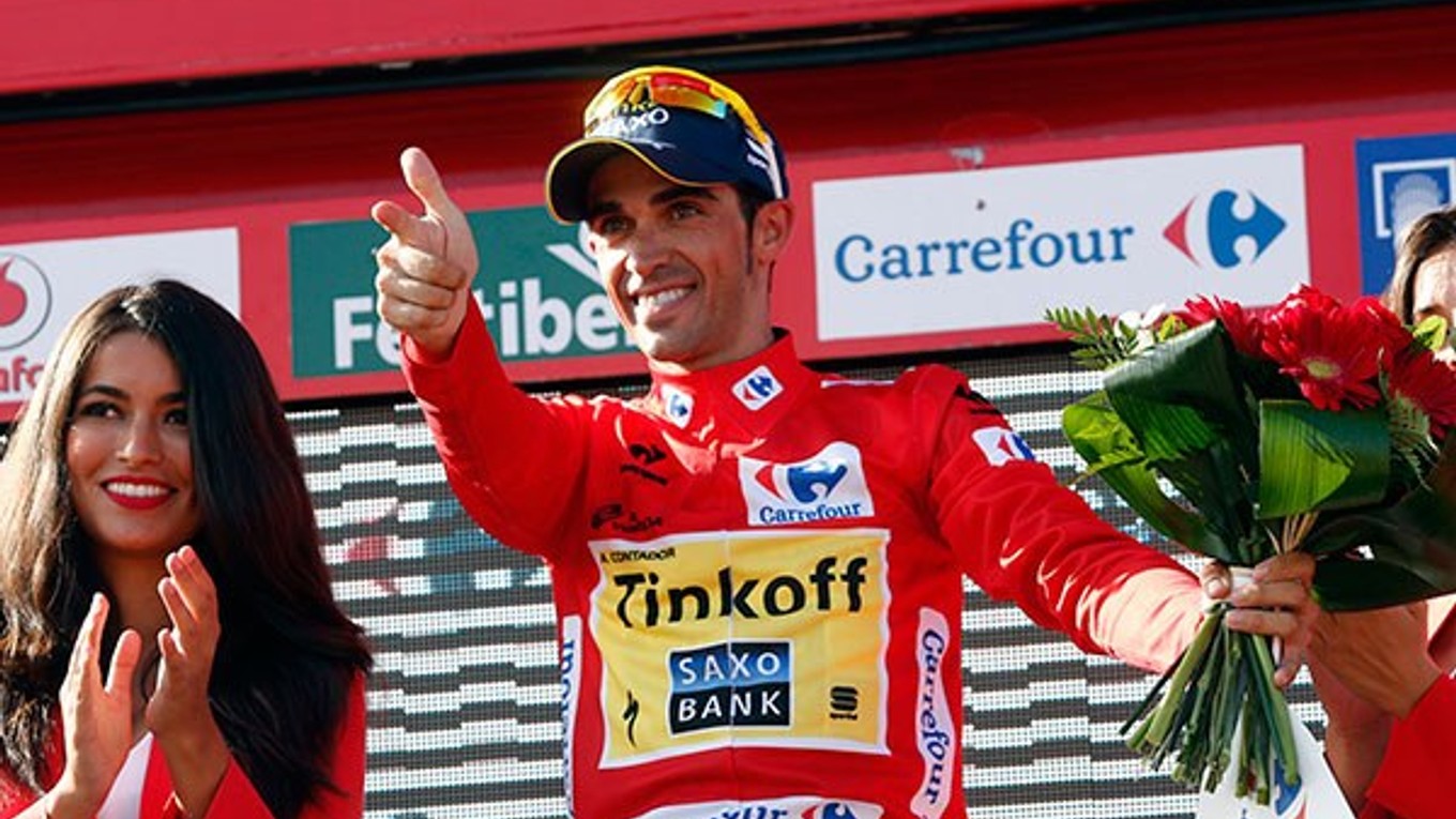 Alberto Contador je stále v červenom drese lídra Vuelty.