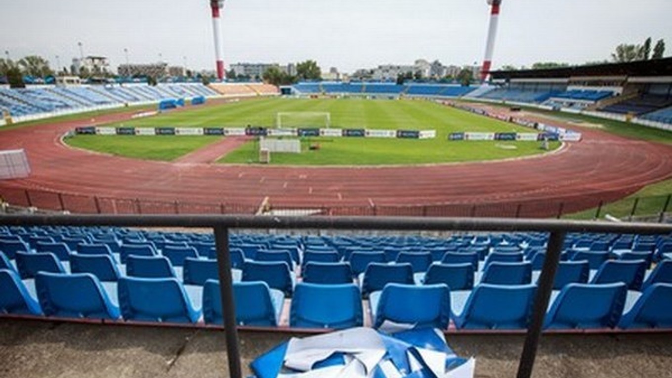 Hľadisko bratislavského štadióna Pasienky, kde hráva domáce zápasy Slovan.