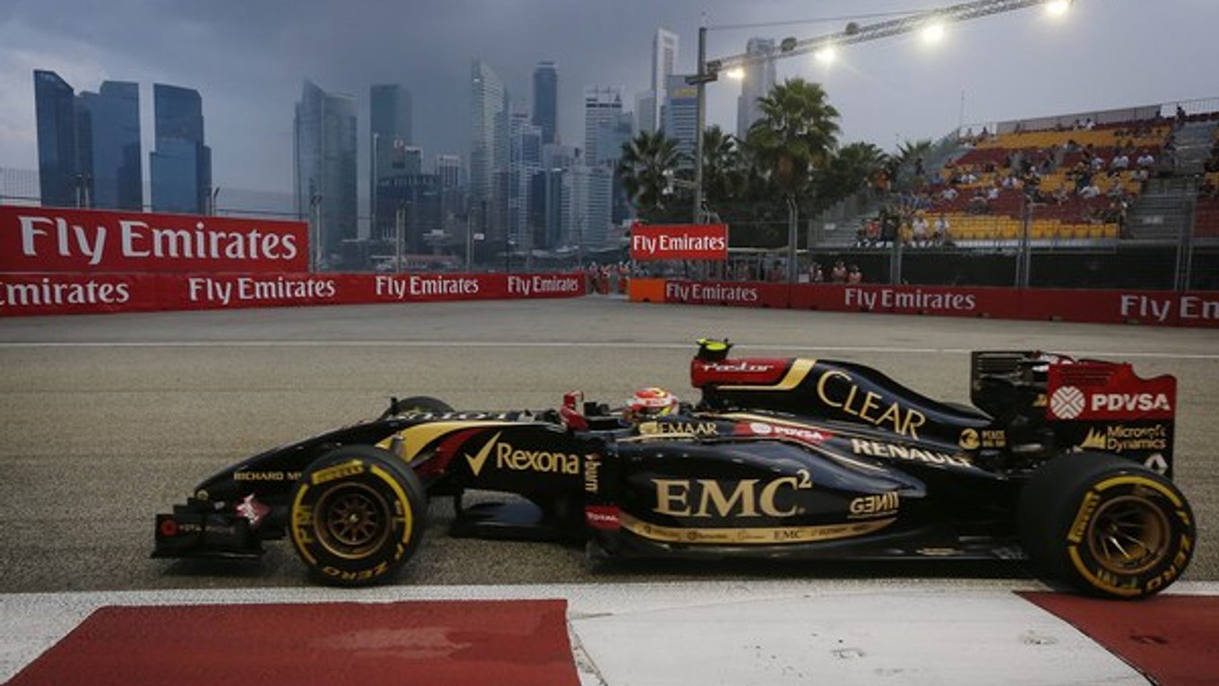 Pastor Maldonado počas tréningu.