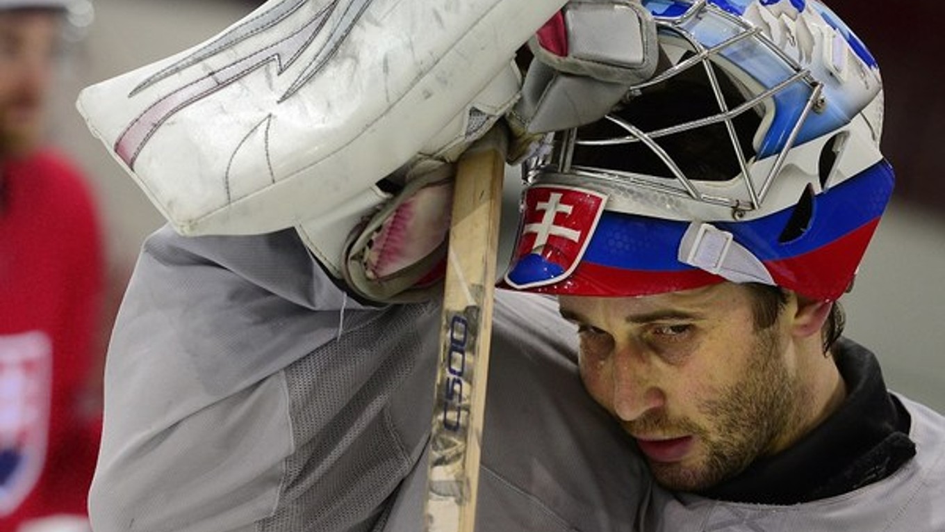 Ján Laco počas tréningu slovenskej reprezentácie.