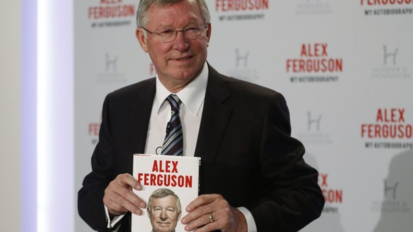 Alex Ferguson pri prezentácii svojej autobiografie.