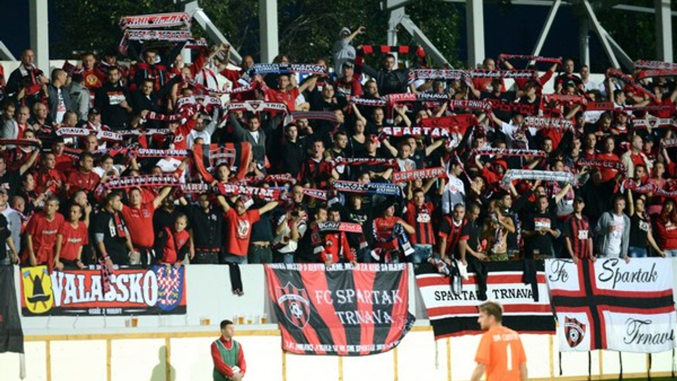 Fanúšikovia Spartaka Trnava.