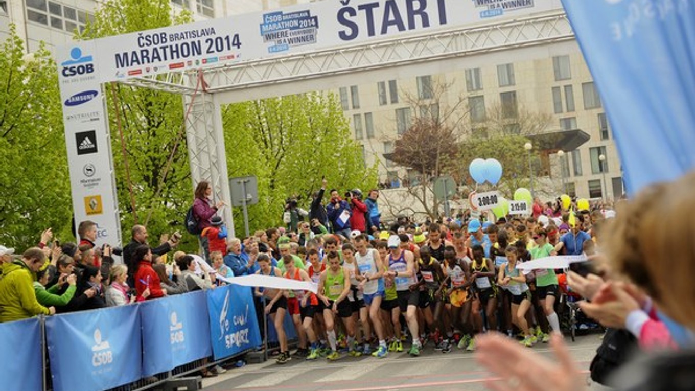 Štart tohtoročného bratislavského maratónu.