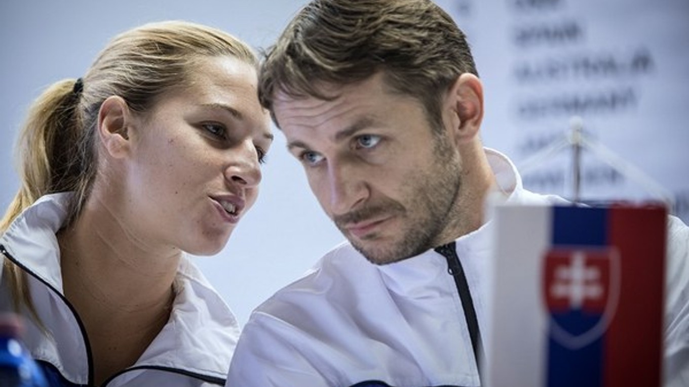 Matej Lipták (vpravo) a Dominika Cibulková.