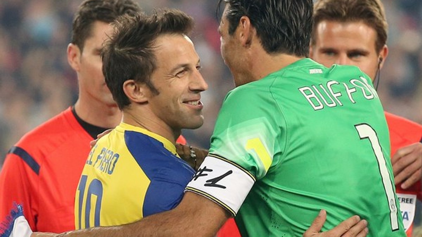 Alessandro Del Piero a Gianluigi Buffon.