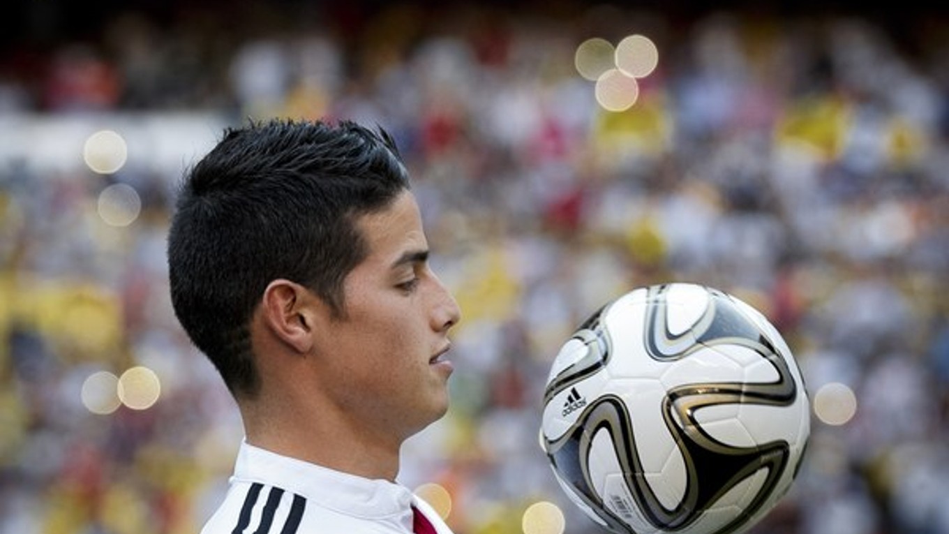 Nový hráč Realu Madrid, kolumbijská hviezda James Rodriguez.