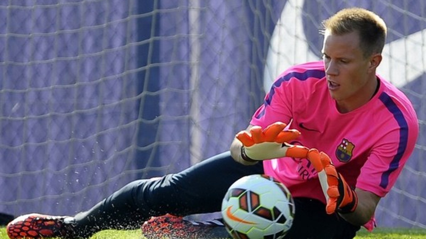 Marc-André ter Stegen počas tréningu.