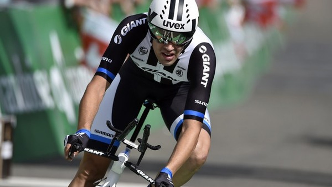 Dumoulin počas časovky na Okolo Švajčiarska.