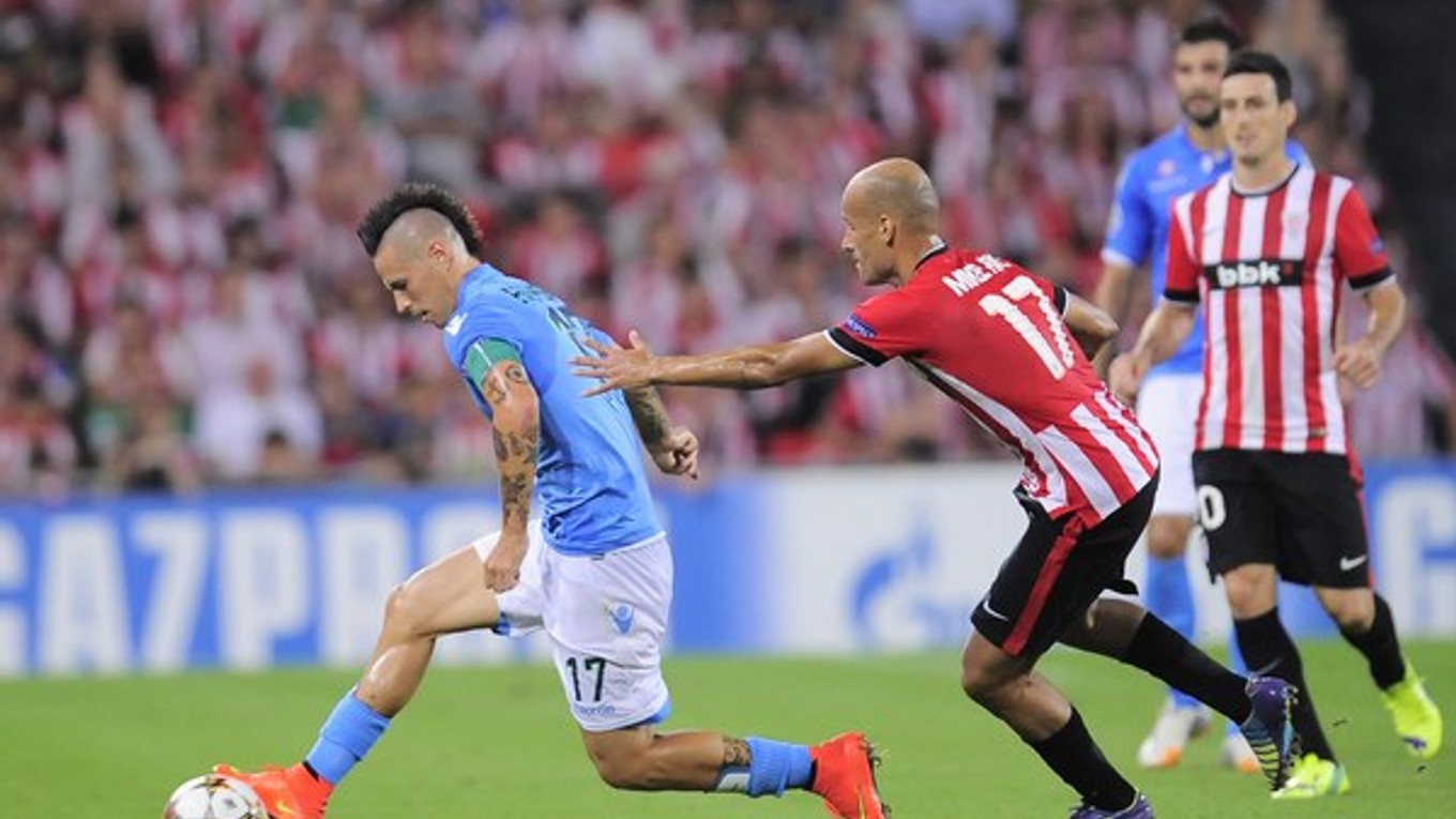 Marek Hamšík dal Bilbau gól, Neapolu nestačil.