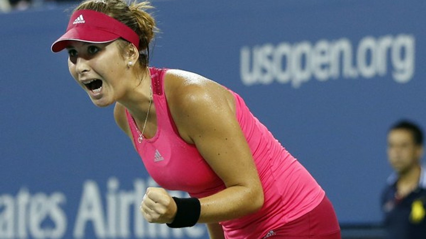 Takto sa Belinda Bencicová tešila po zápase na US Open. Zahrá si tam štvrťfinále.