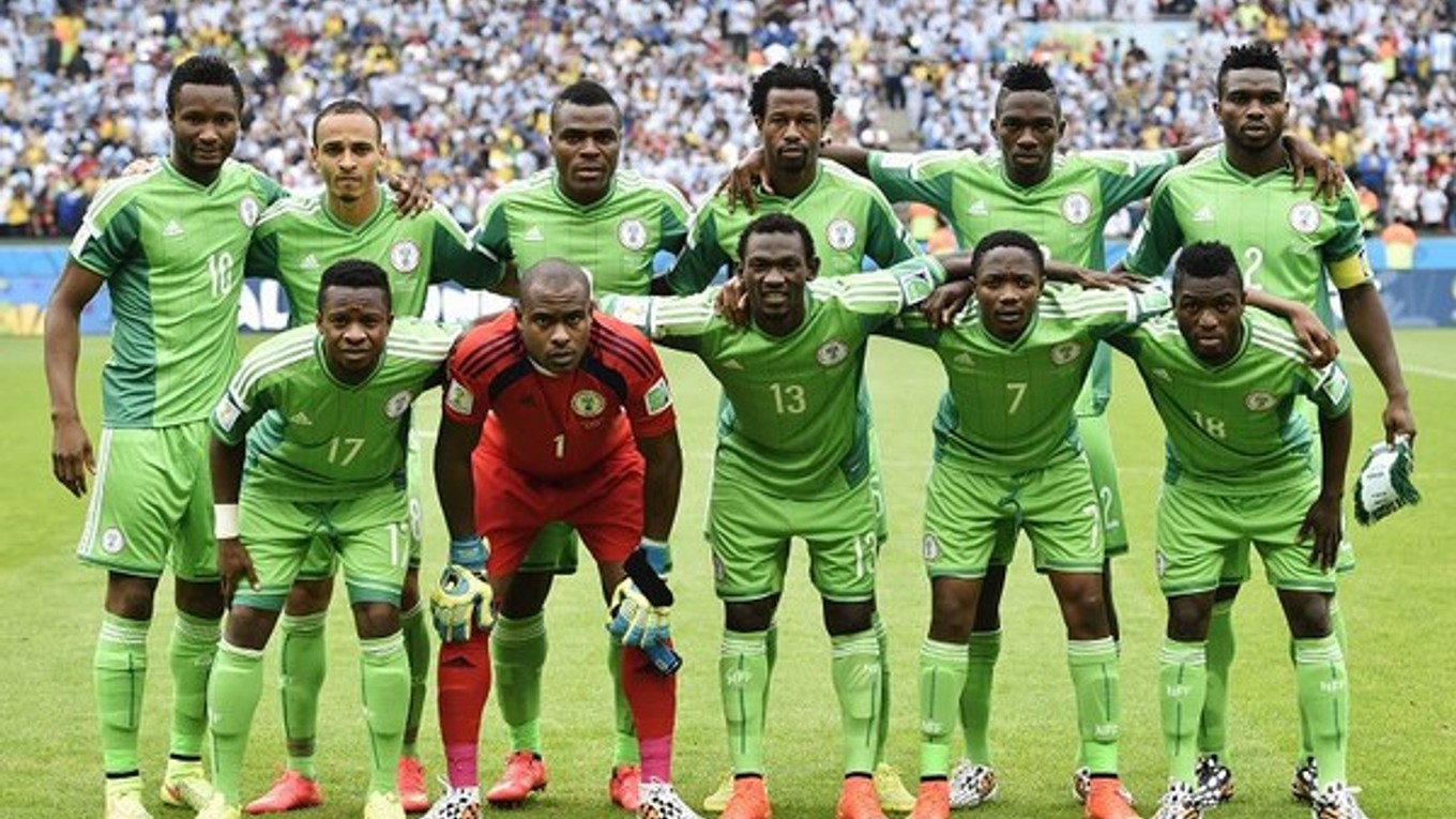 Základná zostava Nigérie v zápase proti Argentíne.