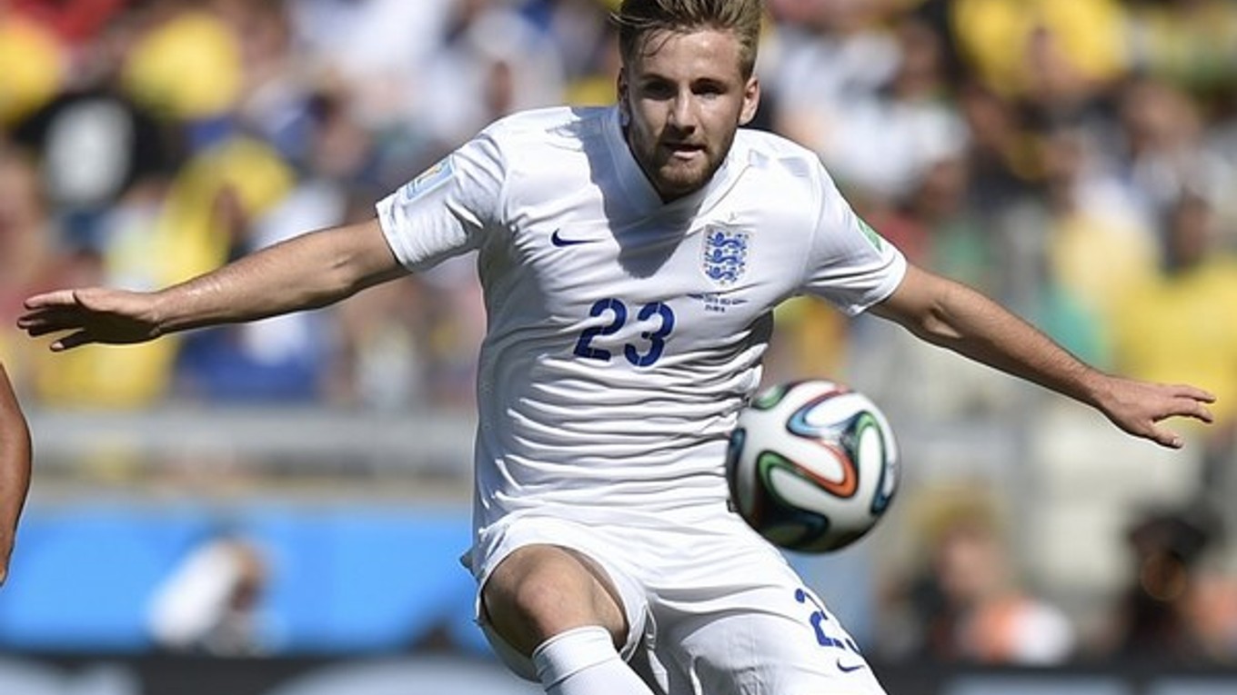 Luke Shaw v drese anglickej reprezentácie.