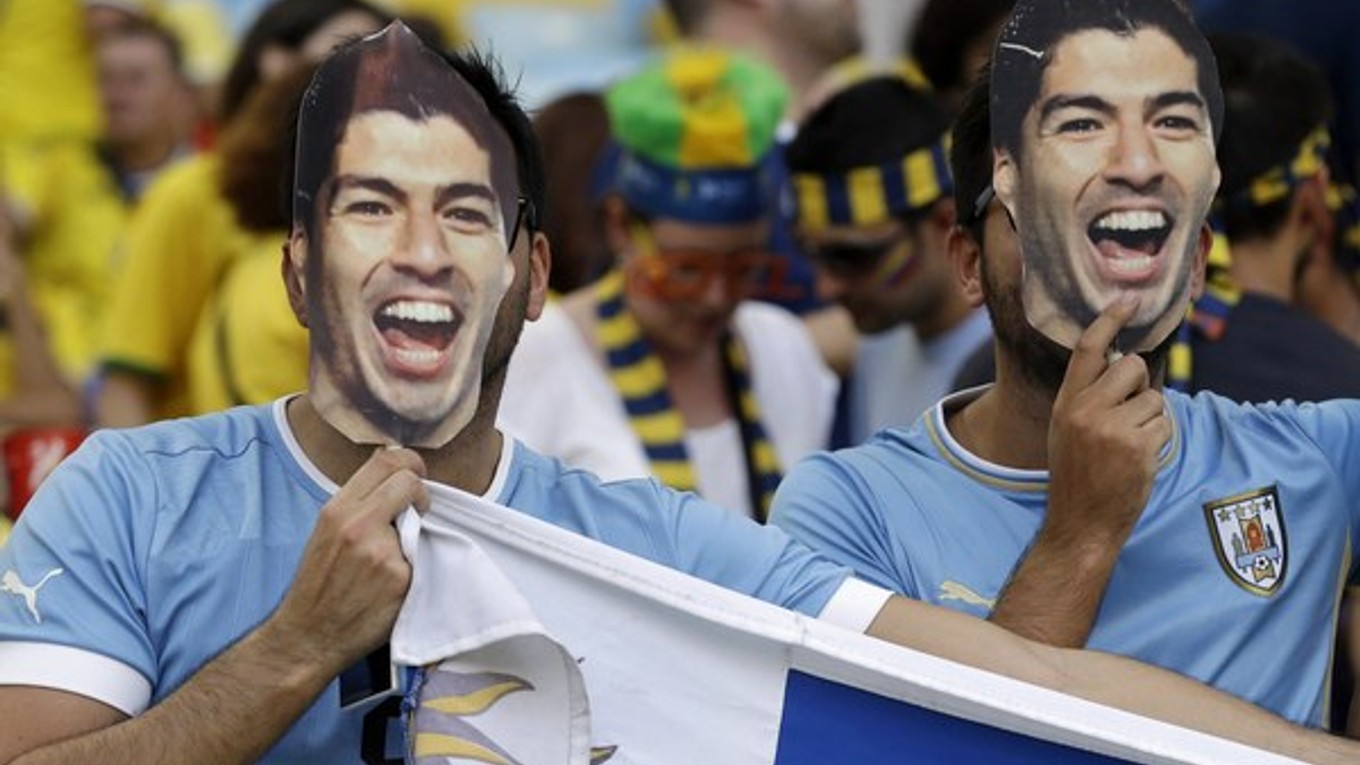 Fanúšikovia Uruguaja.