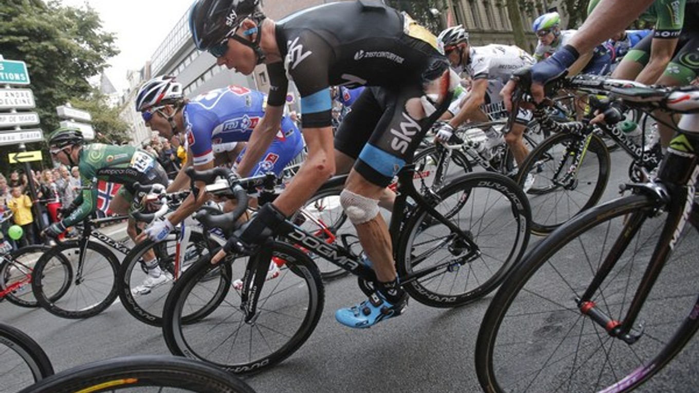 Chris Froome po páde.