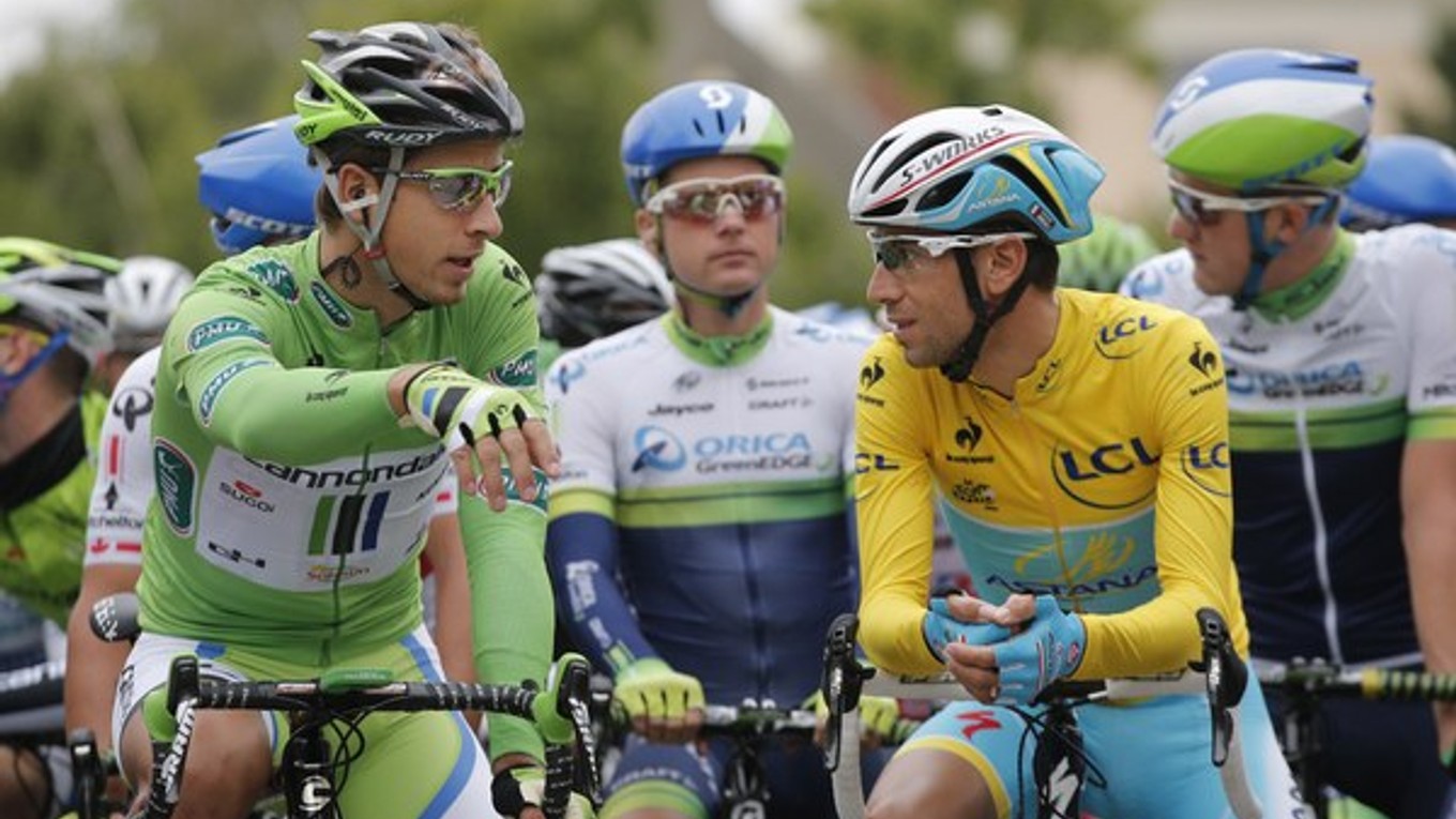 Peter Sagan (vľavo) a Vincenzo Nibali.