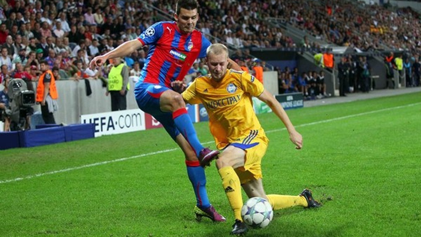 Michal Ďuriš (vľavo) ešte v drese Viktorie Plzeň.