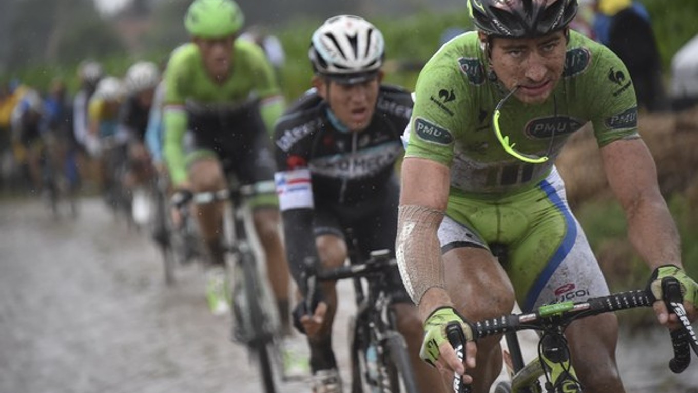 Peter Sagan v piatej etape Tour de France 2014.