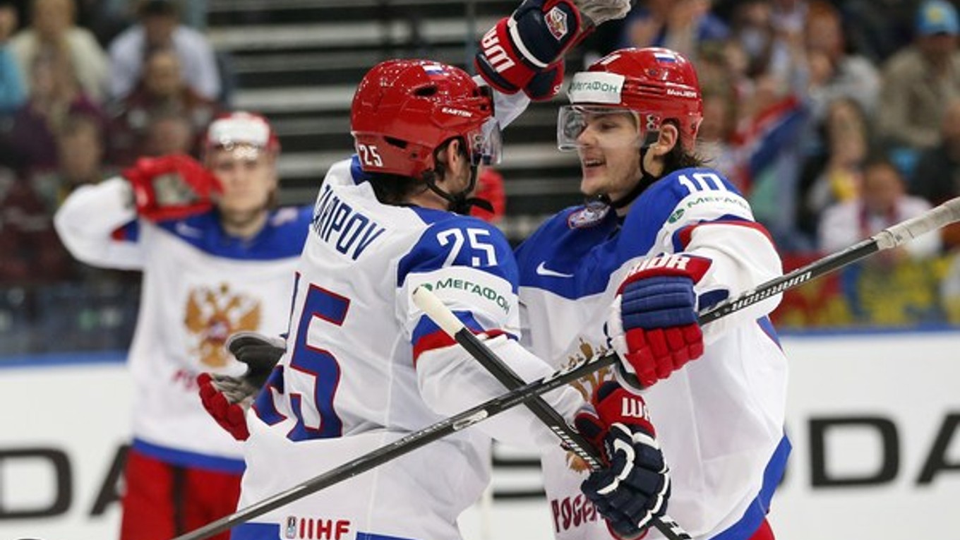 Ruskí hokejisti zatiaľ v Minsku vyhrali všetky svoje zápasy.