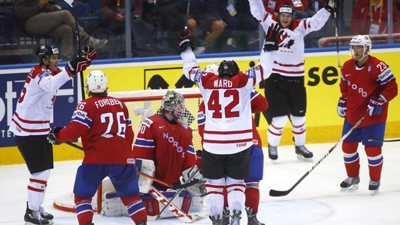 Joel Ward strelil Nórom dva góly, Kanada vyhrala tesne 3:2.