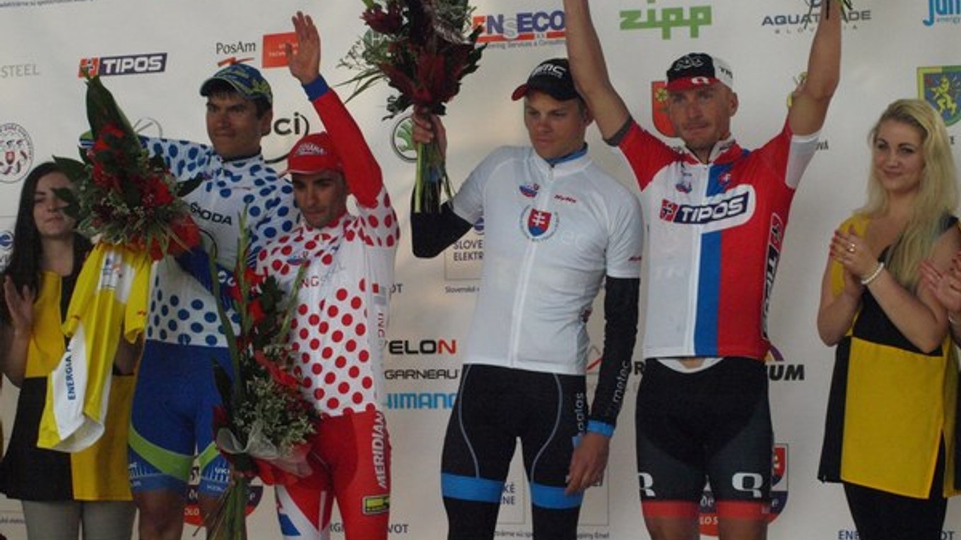 Stupeň víťazov po 3. etape Okolo Slovenska.