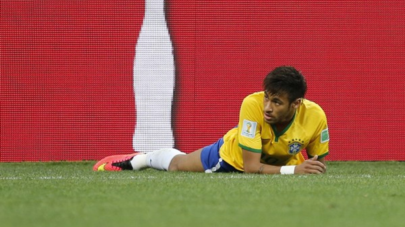 Neymar v prvom zápase MS proti Chorvátsku.