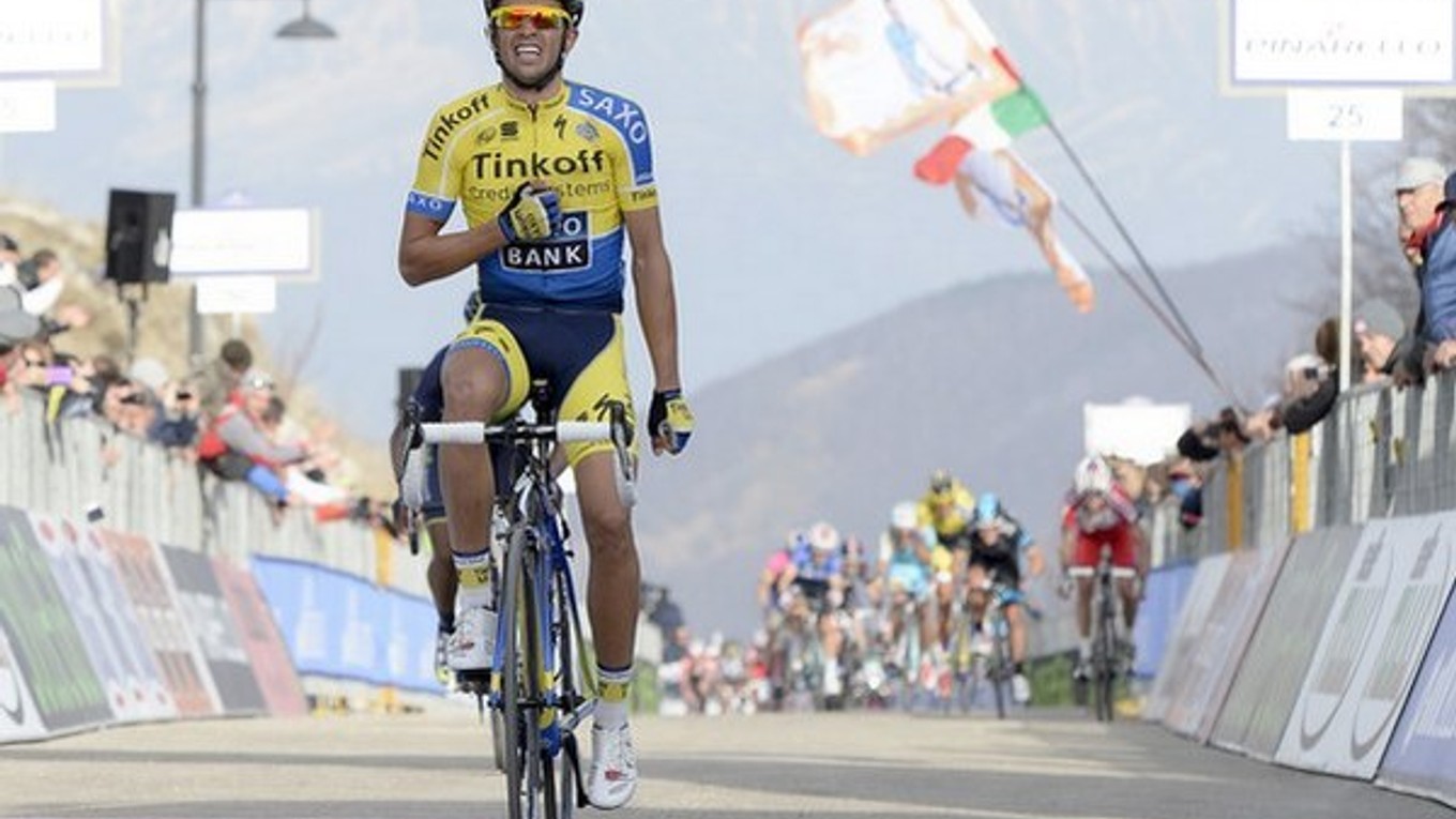 Španiel Alberto Contador z tímu Tinkoff-Saxo.