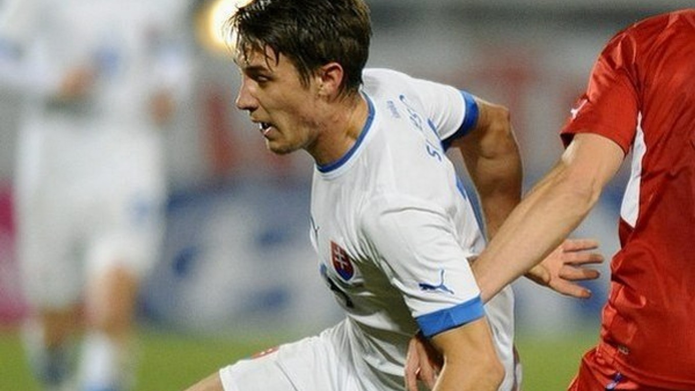 Jakub Sylvestr v reprezentačnom drese.