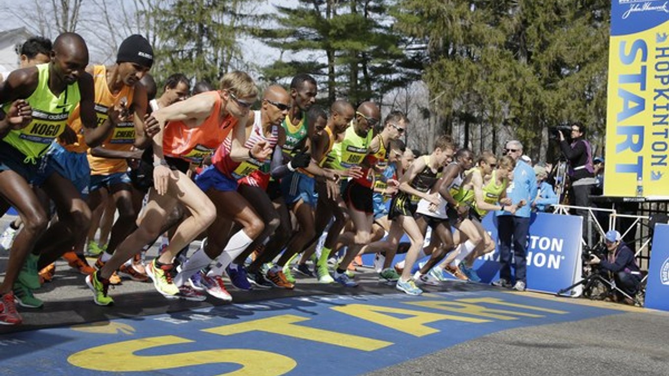 Štart maratónu v Bostone.