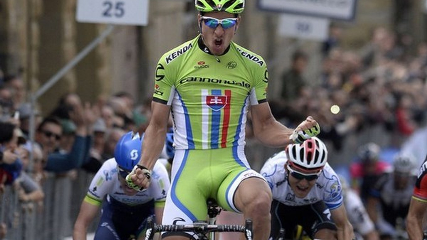 Peter Sagan takto vyhral 3. etapu pretekov Tirreno-Adriatico z Casciny do Arezza.