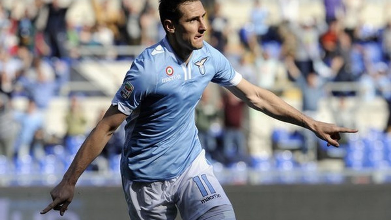 Miroslav Klose v drese Lazia Rím.