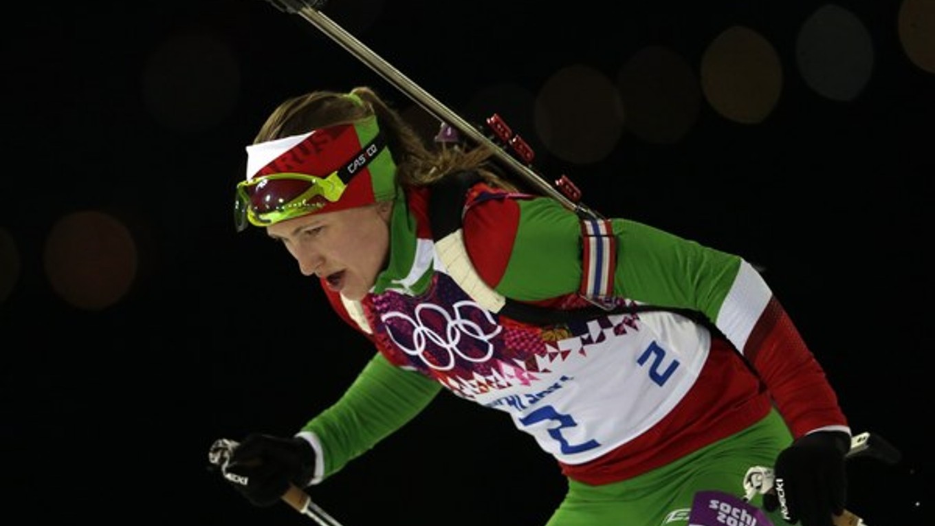 Bieloruská biatlonistka Daria Domračevová