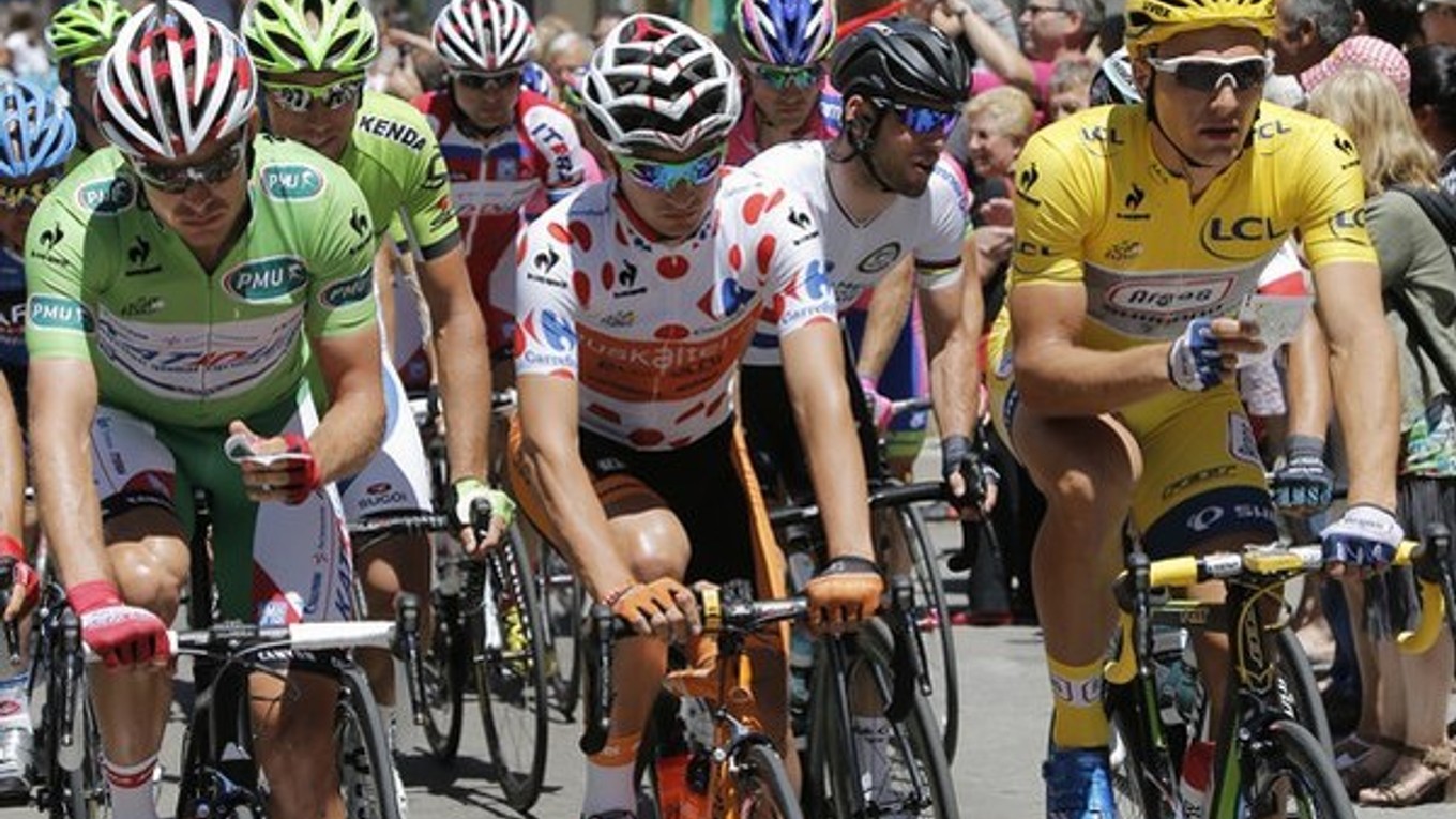 Alexander Kristoff v zelenom tričku na Tour de France 2013.