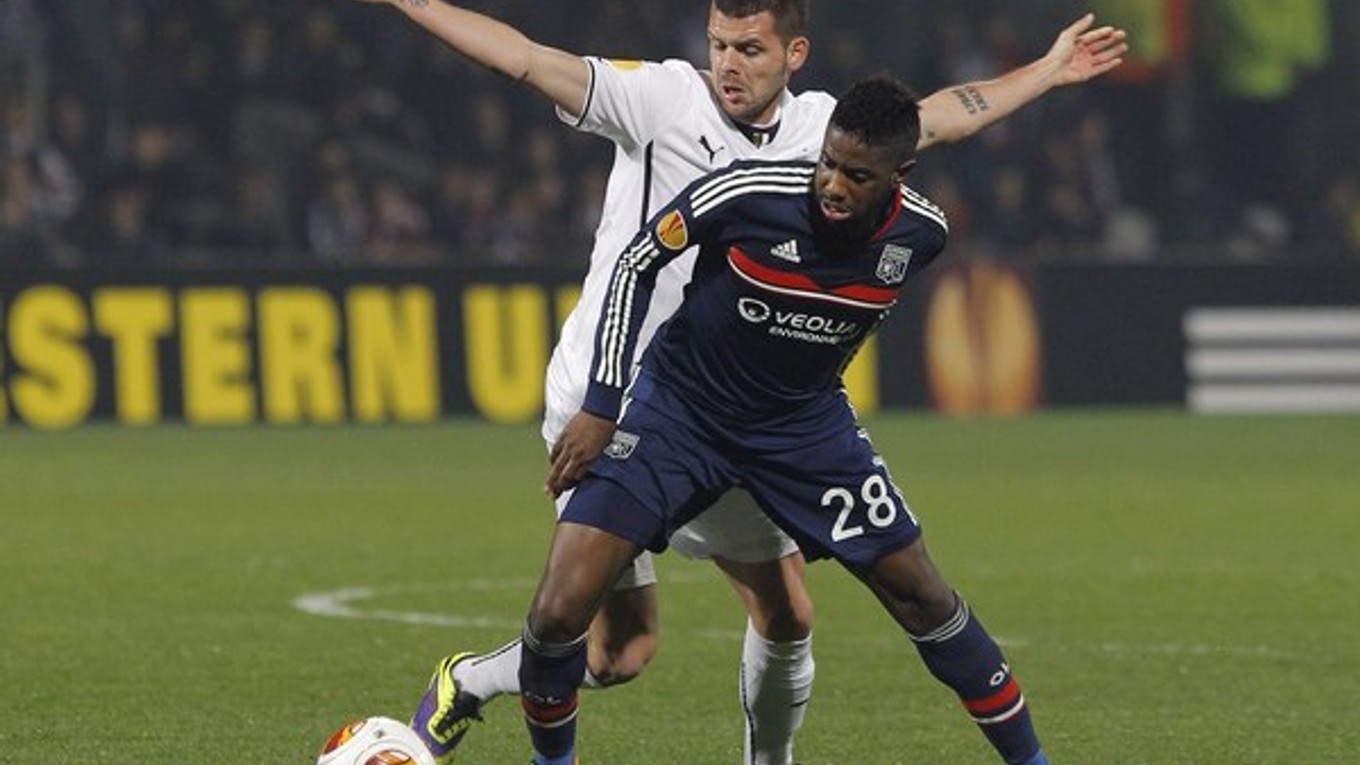 Michal Ďuriš sa dostal na ihrisko až v závere zápasu s Lyonom.